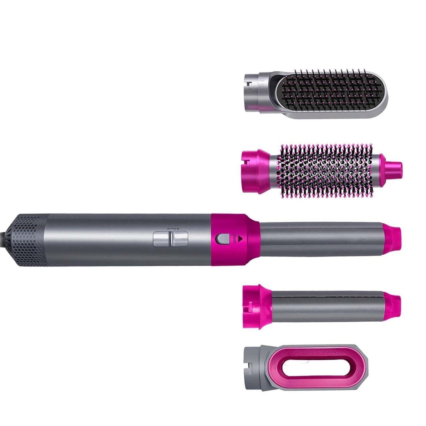 Multi-Functional 5 IN 1 Hair Styling Tool Detachable Hot Air Brush Hair Dryer with Comb