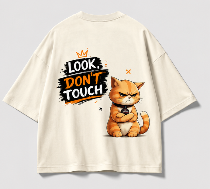 Terry Oversized Tee my cat have Aura